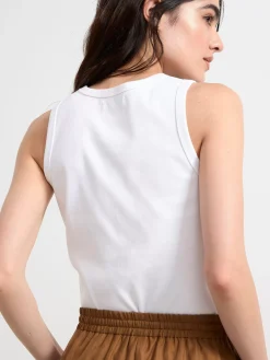 Toppar & T-Shirts>Lindex Bomullslinne White