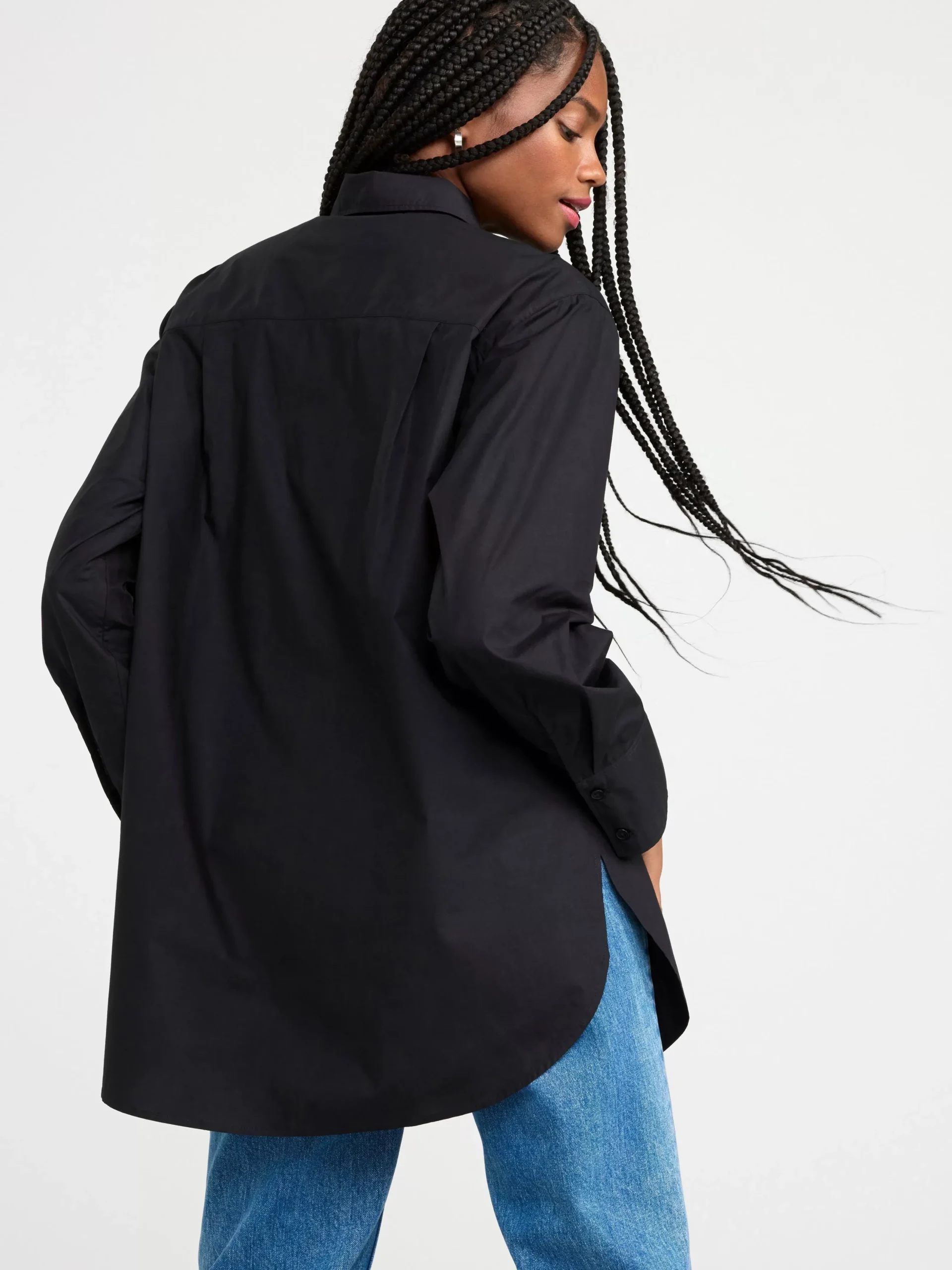 Blusar & Skjortor>Lindex Bomullsskjorta I Oversize-Modell Black