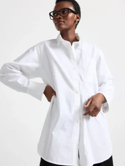 Blusar & Skjortor>Lindex Bomullsskjorta I Oversize-Modell White