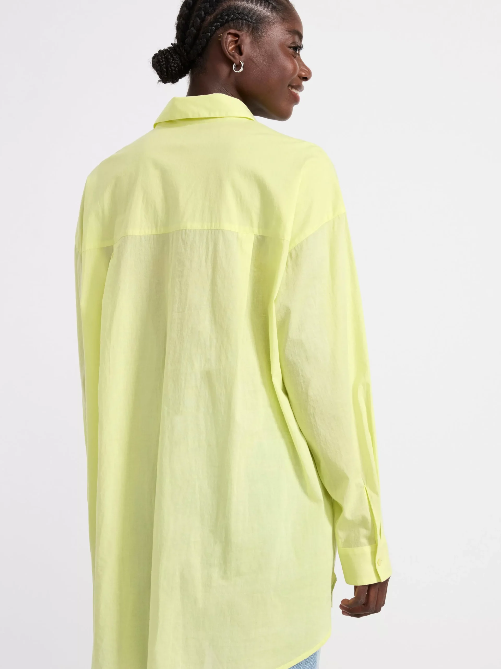 Blusar & Skjortor>Lindex Bomullsskjorta Med Lang Arm Green