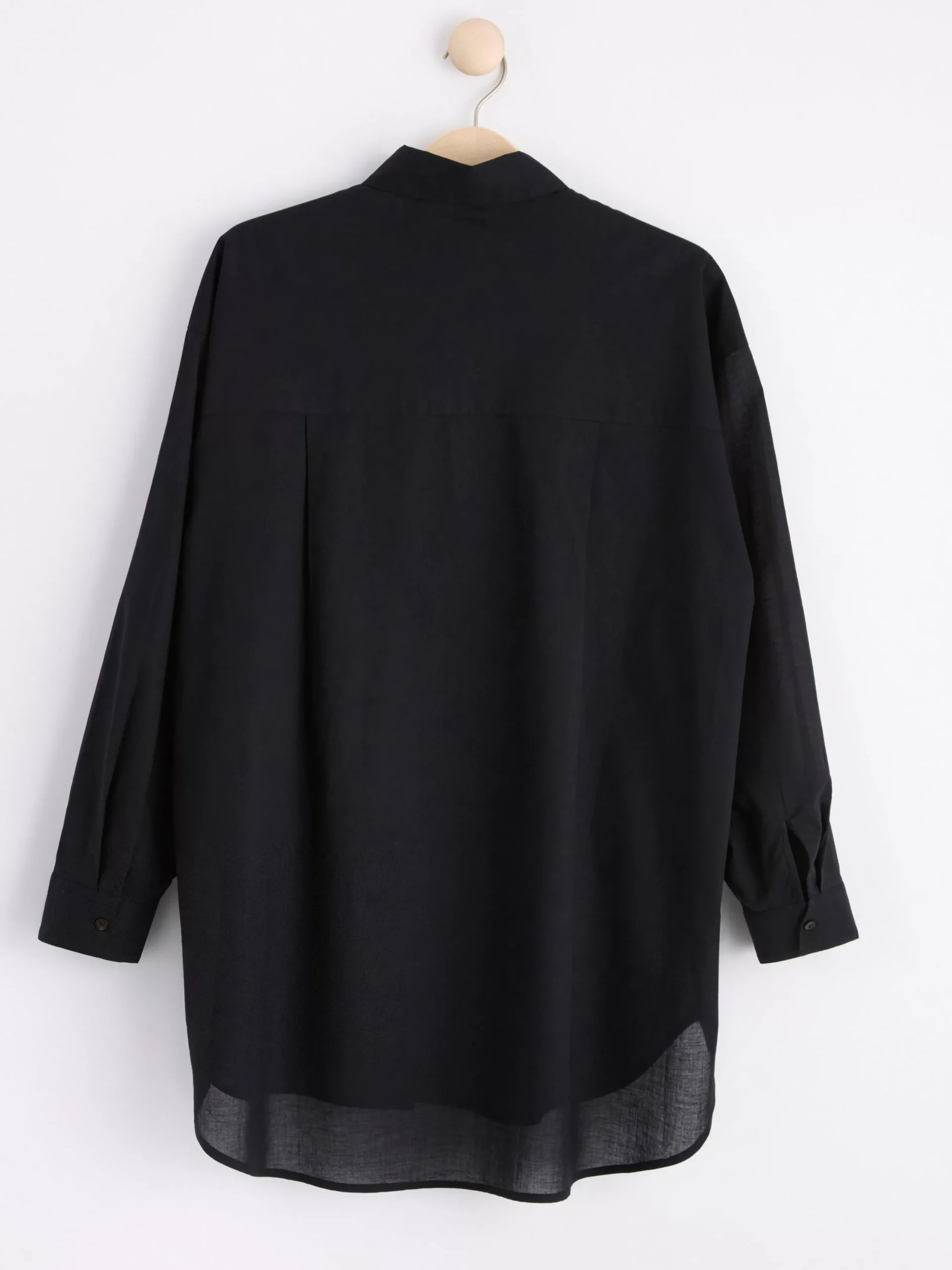 Blusar & Skjortor>Lindex Bomullsskjorta Med Lang Arm Black