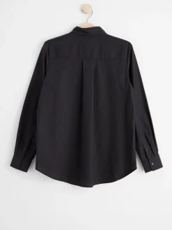 Blusar & Skjortor>Lindex Bomullsskjorta Med Lang Arm Black