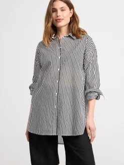 Blusar & Skjortor>Lindex Bomullsskjorta Med Lang Arm Off White