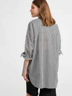 Blusar & Skjortor>Lindex Bomullsskjorta Med Lang Arm Off White