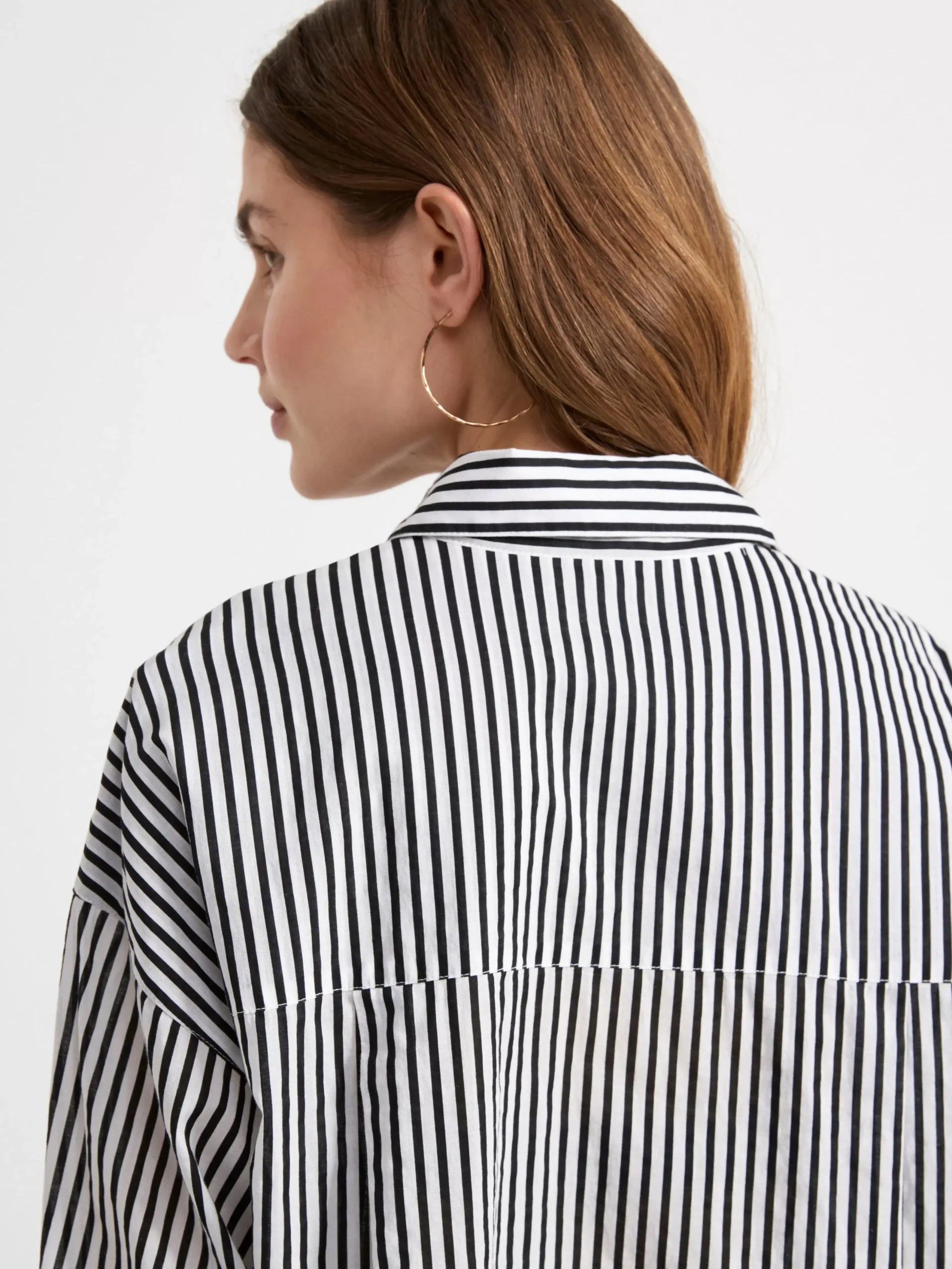 Blusar & Skjortor>Lindex Bomullsskjorta Med Lang Arm Off White