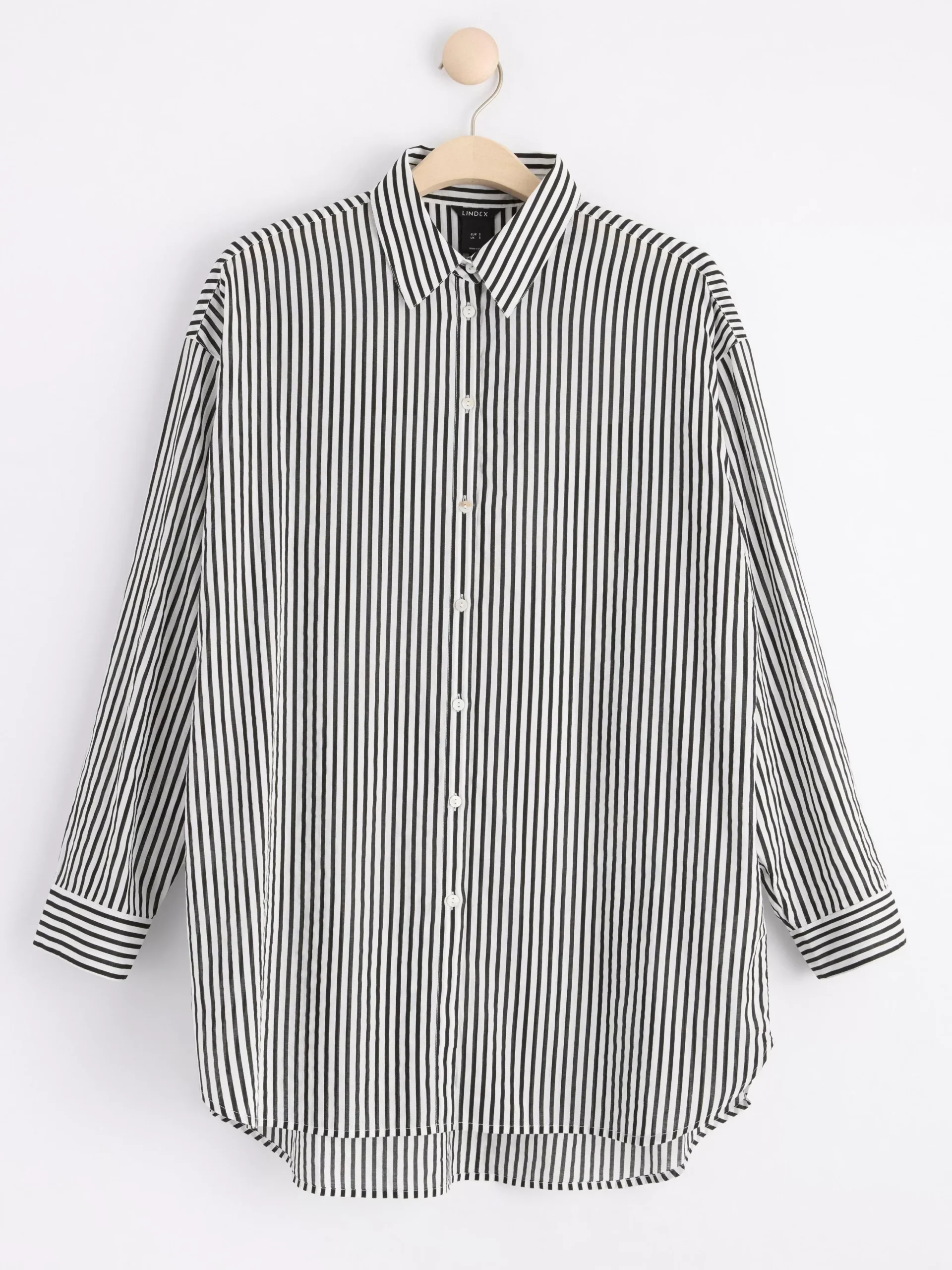 Blusar & Skjortor>Lindex Bomullsskjorta Med Lang Arm Off White