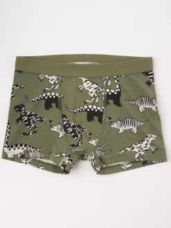 Underkläder>Lindex Boxershorts Med Dinosaurier Khaki
