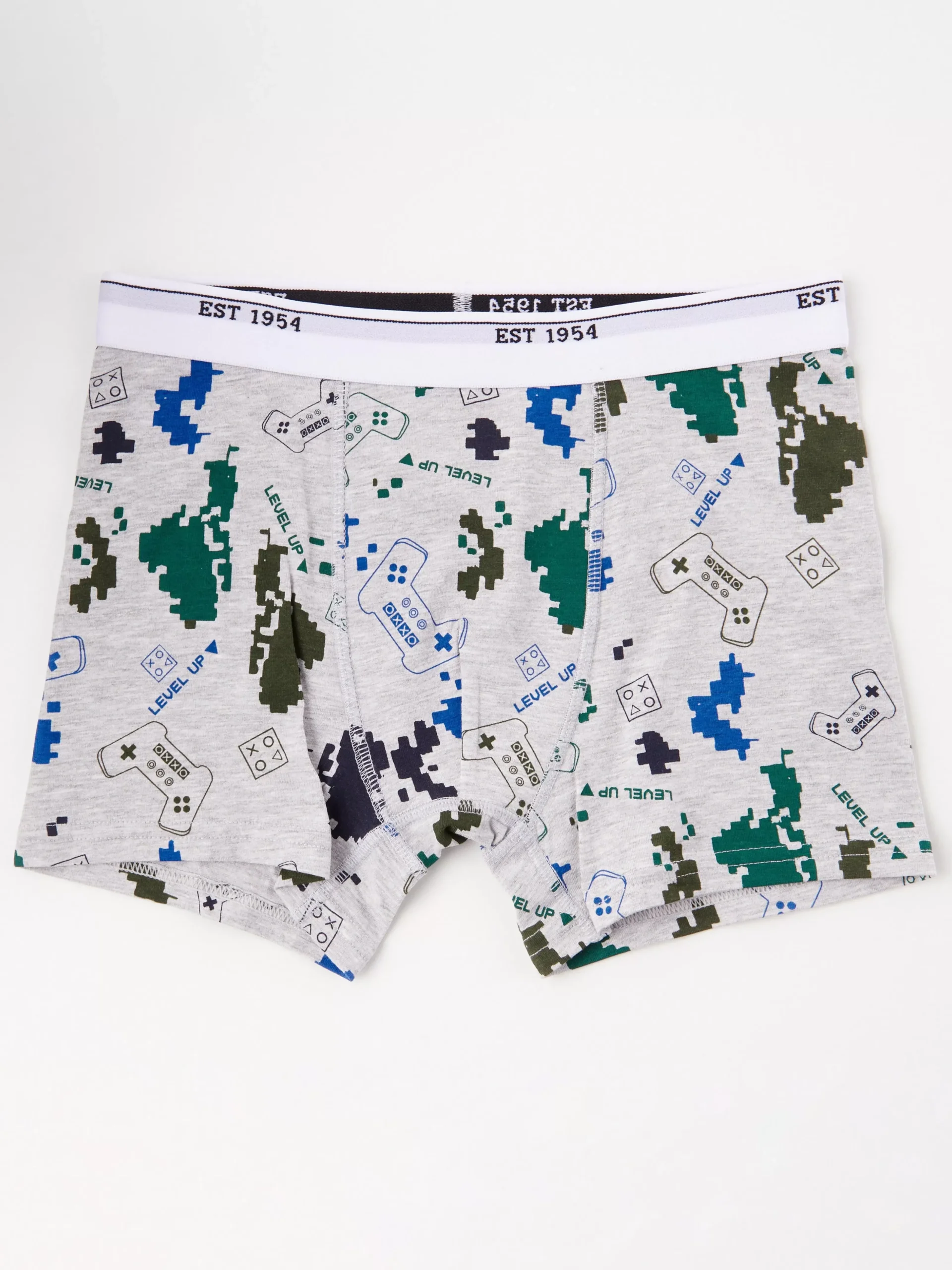 Underkläder>Lindex Boxershorts Med Gaming-Tryck Lt Grey Melange