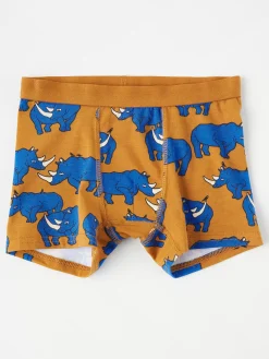 Underkläder>Lindex Boxershorts Med Noshorningar Dark Dusty Yellow