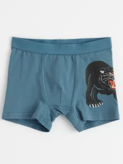 Underkläder>Lindex Boxershorts Med Panter Light Dusty Blue