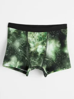 Underkläder>Lindex Boxershorts Med Rymdtryck Dark Dusty Green