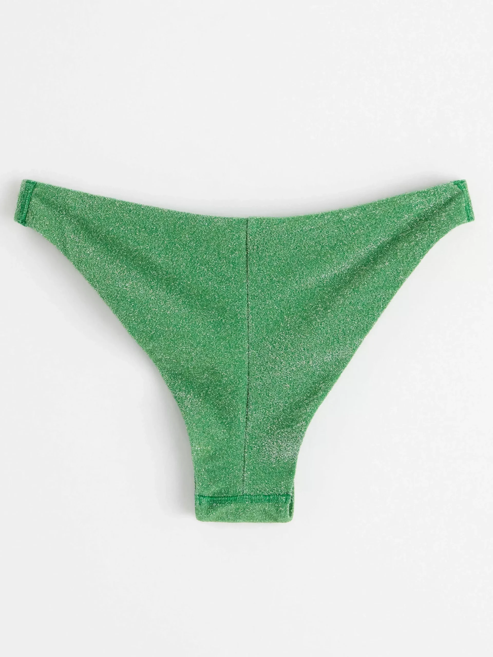 Badkläder>Lindex Brazilian Bikiniunderdel Med Normalhog Midja I Lurex Dark Green