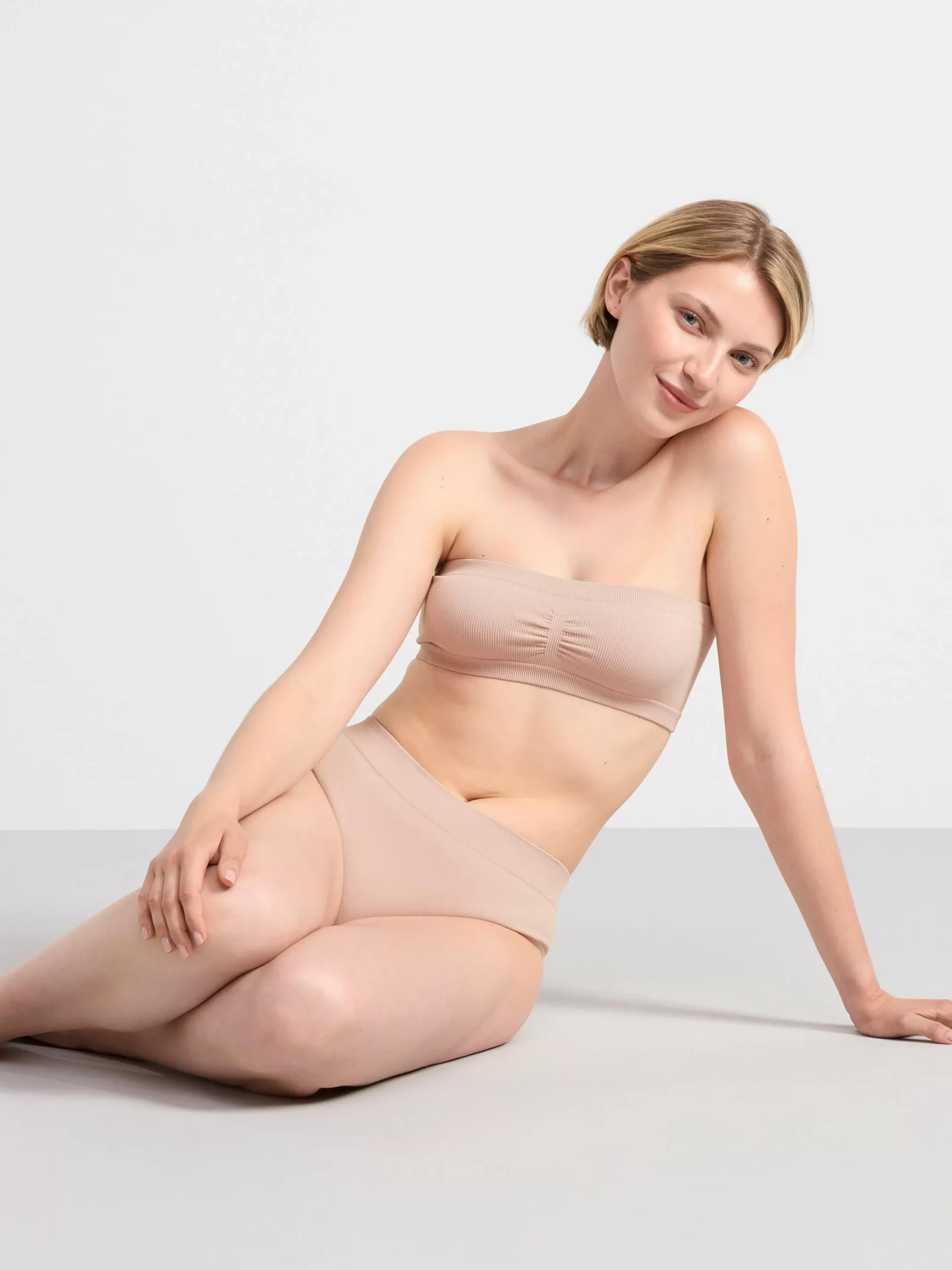 Trosor>Lindex Brazilian High Waist Seamless Trosa Light Dusty Pink