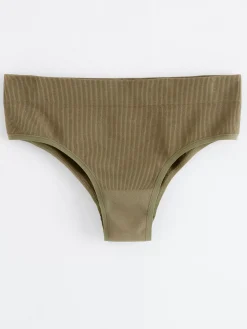 Trosor>Lindex Brazilian High Waist Seamless Trosa Light Dusty Khaki