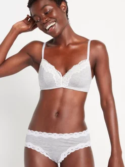 Trosor>Lindex Brazilian Low Trosa I Lyocellblandning Light Grey Melange
