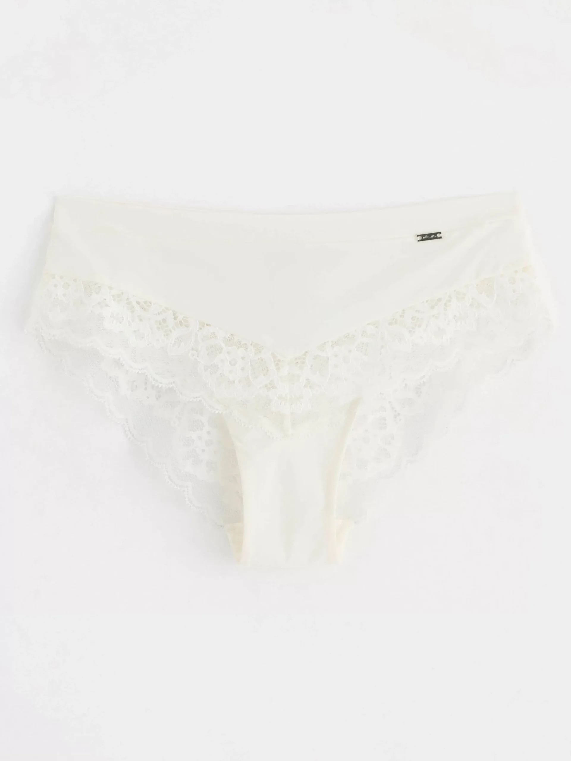 Trosor>Lindex Brazilian Trosa Low Waist Med Spets Light White