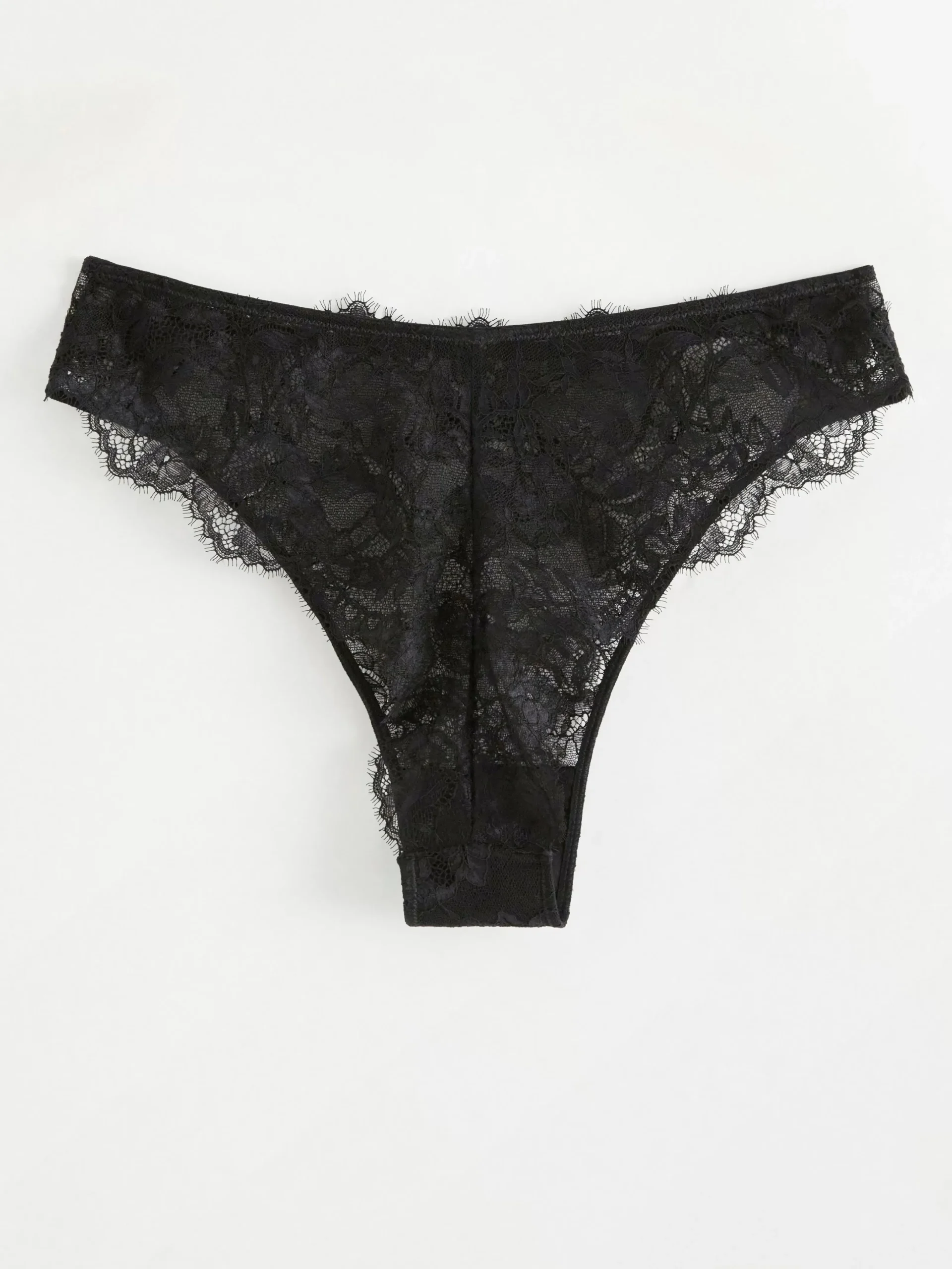 Trosor>Lindex Brazilian Trosa Midi Waist Med Spets Black