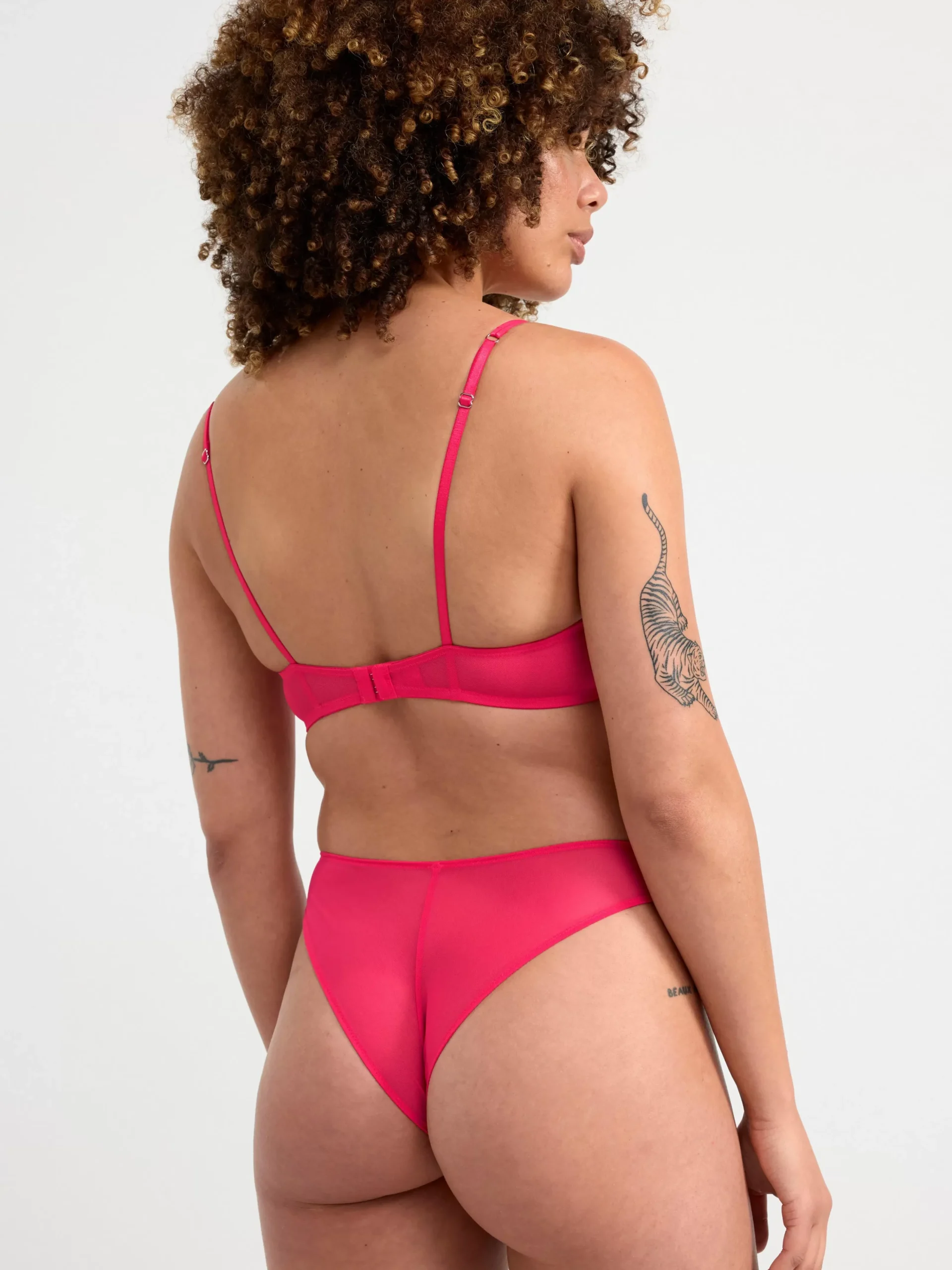Trosor>Lindex Brazilian Trosa Regular Waist Med Spets Red