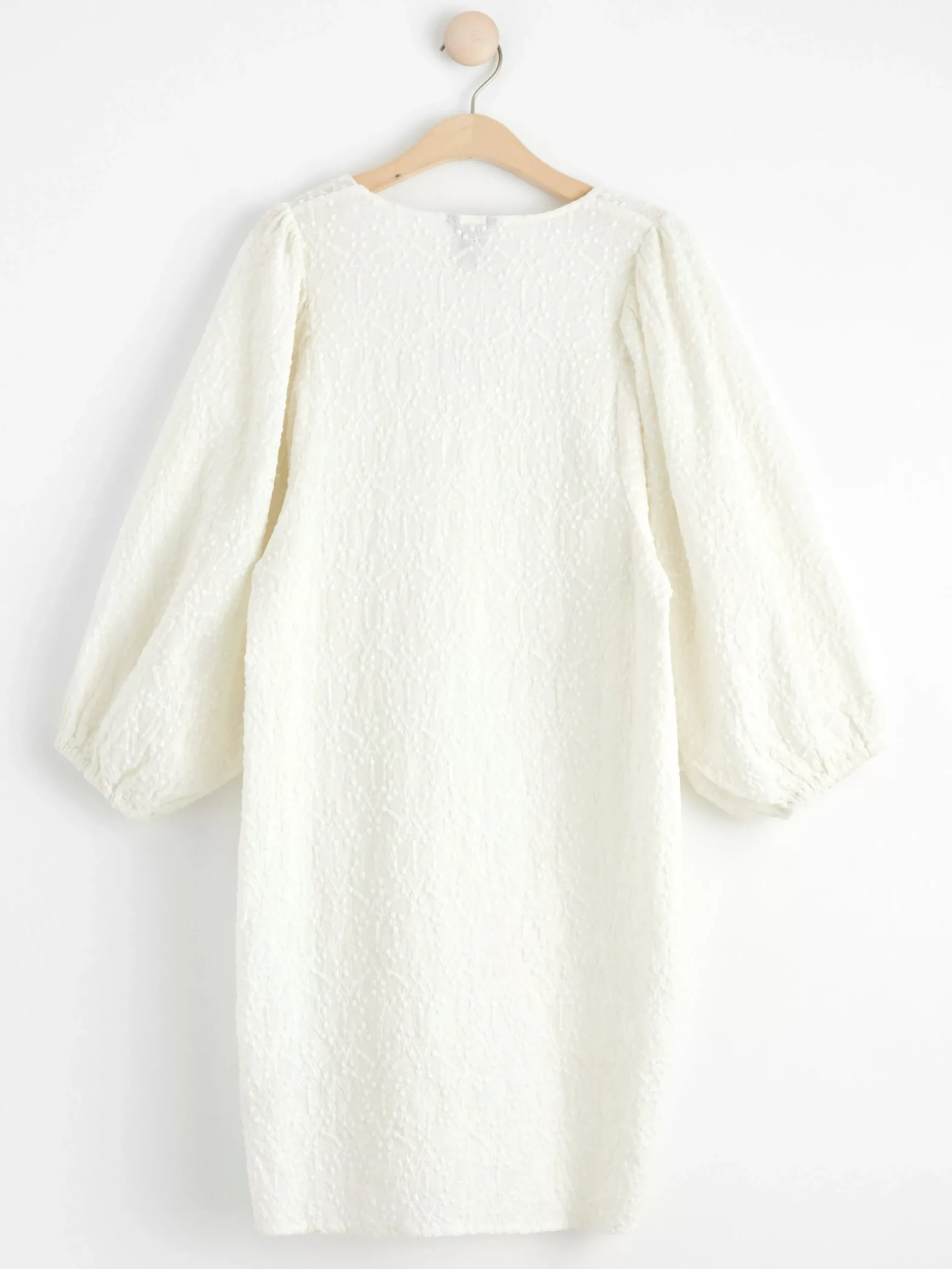 Blusar & Skjortor>Lindex Broderad Tunika Med Puffarm Light White