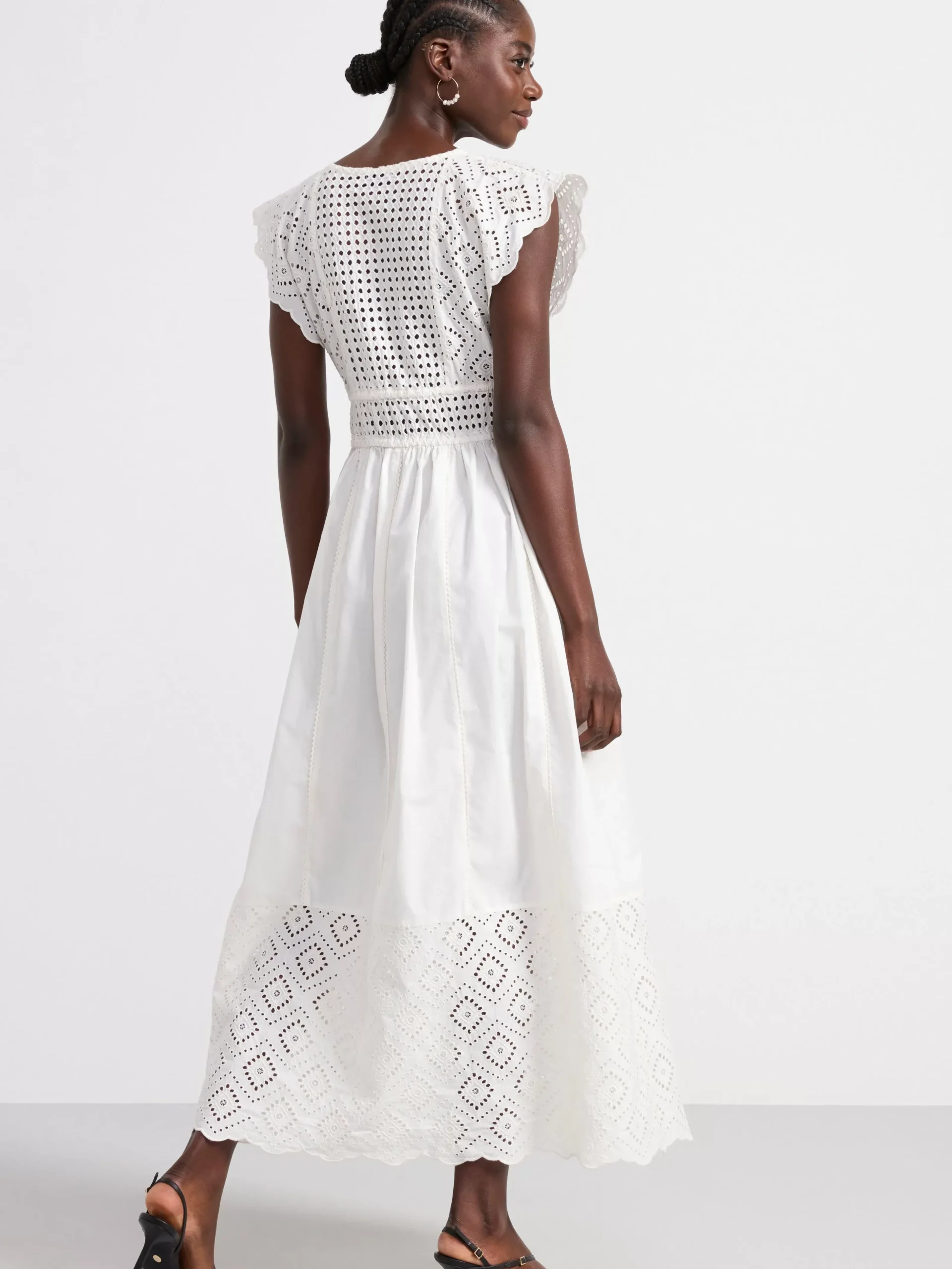 Klänningar>Lindex Broderie Anglaise Klanning – Curated By Elsa & Sofia Off White