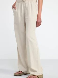 Byxor & Leggings>Lindex Byxa I Linneblandning Light Beige