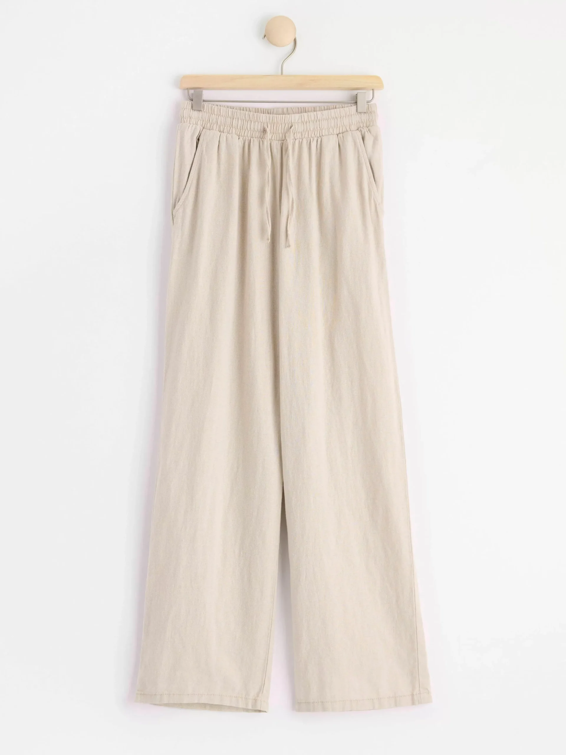 Byxor & Leggings>Lindex Byxa I Linneblandning Light Beige