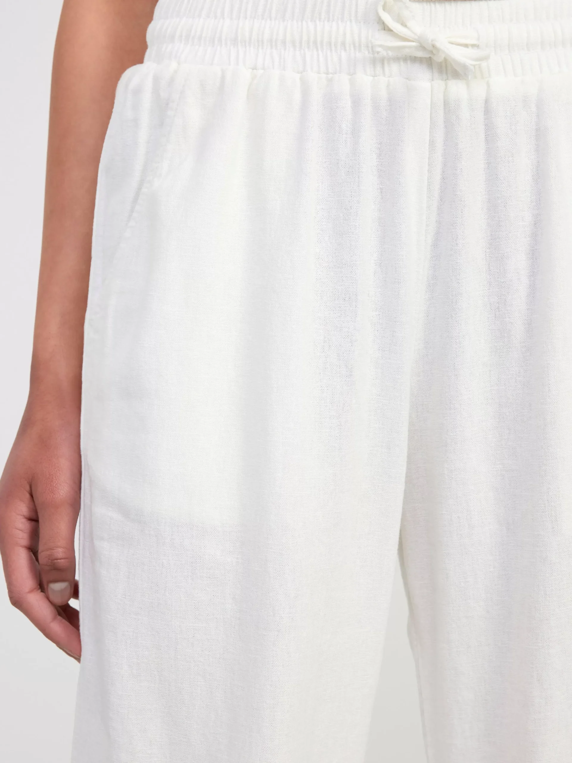 Byxor & Leggings>Lindex Byxa I Linneblandning Off White