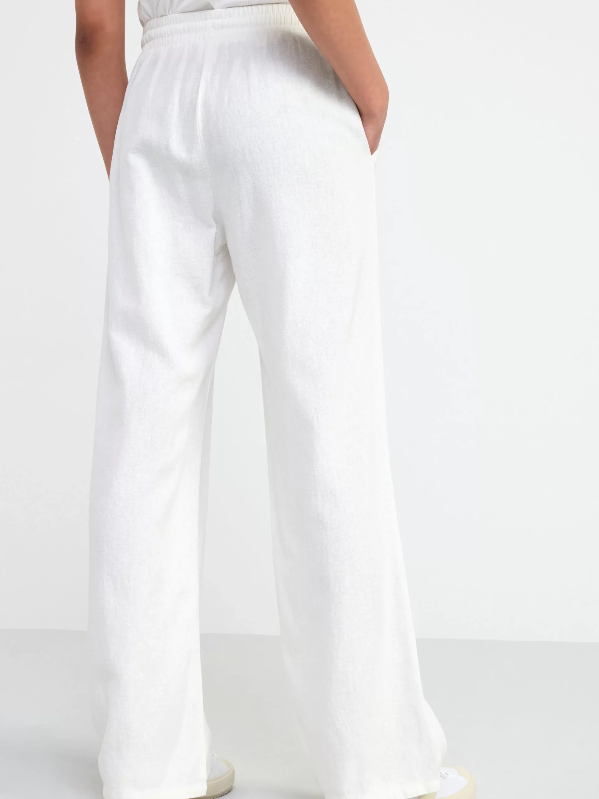 Byxor & Leggings>Lindex Byxa I Linneblandning Off White