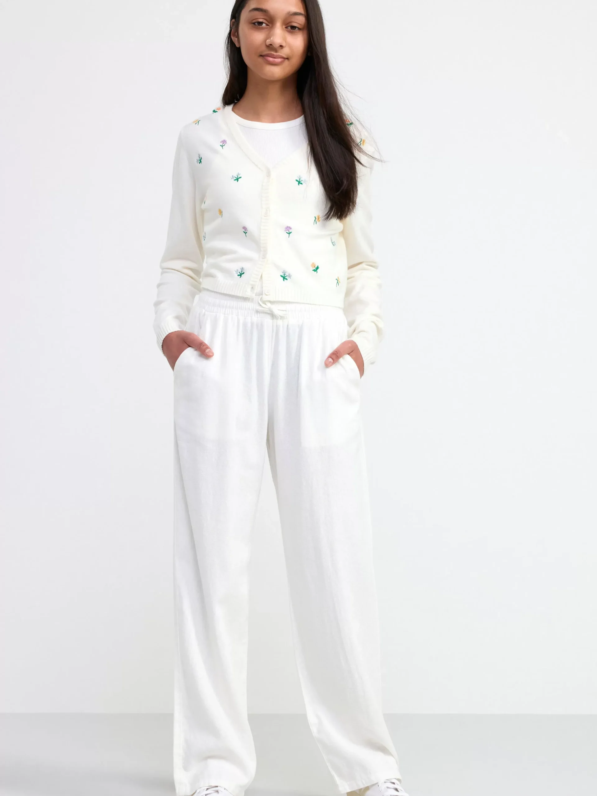 Byxor & Leggings>Lindex Byxa I Linneblandning Off White