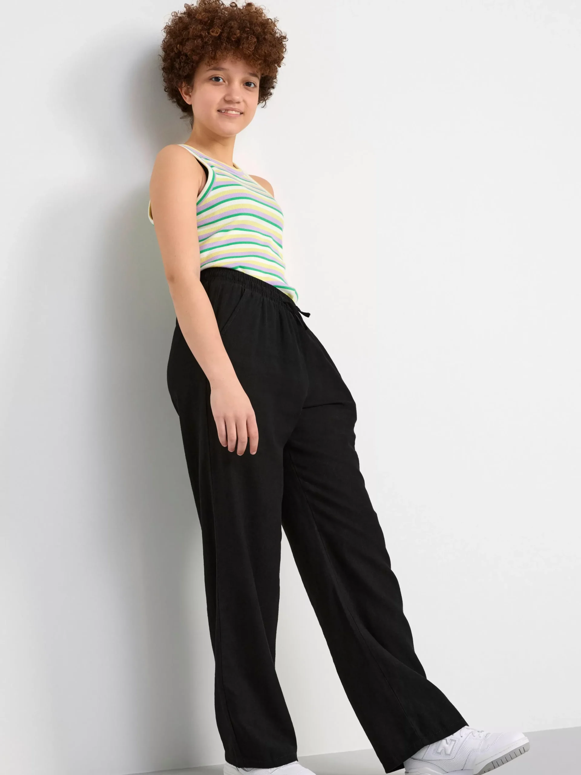 Byxor & Leggings>Lindex Byxa I Linneblandning Black