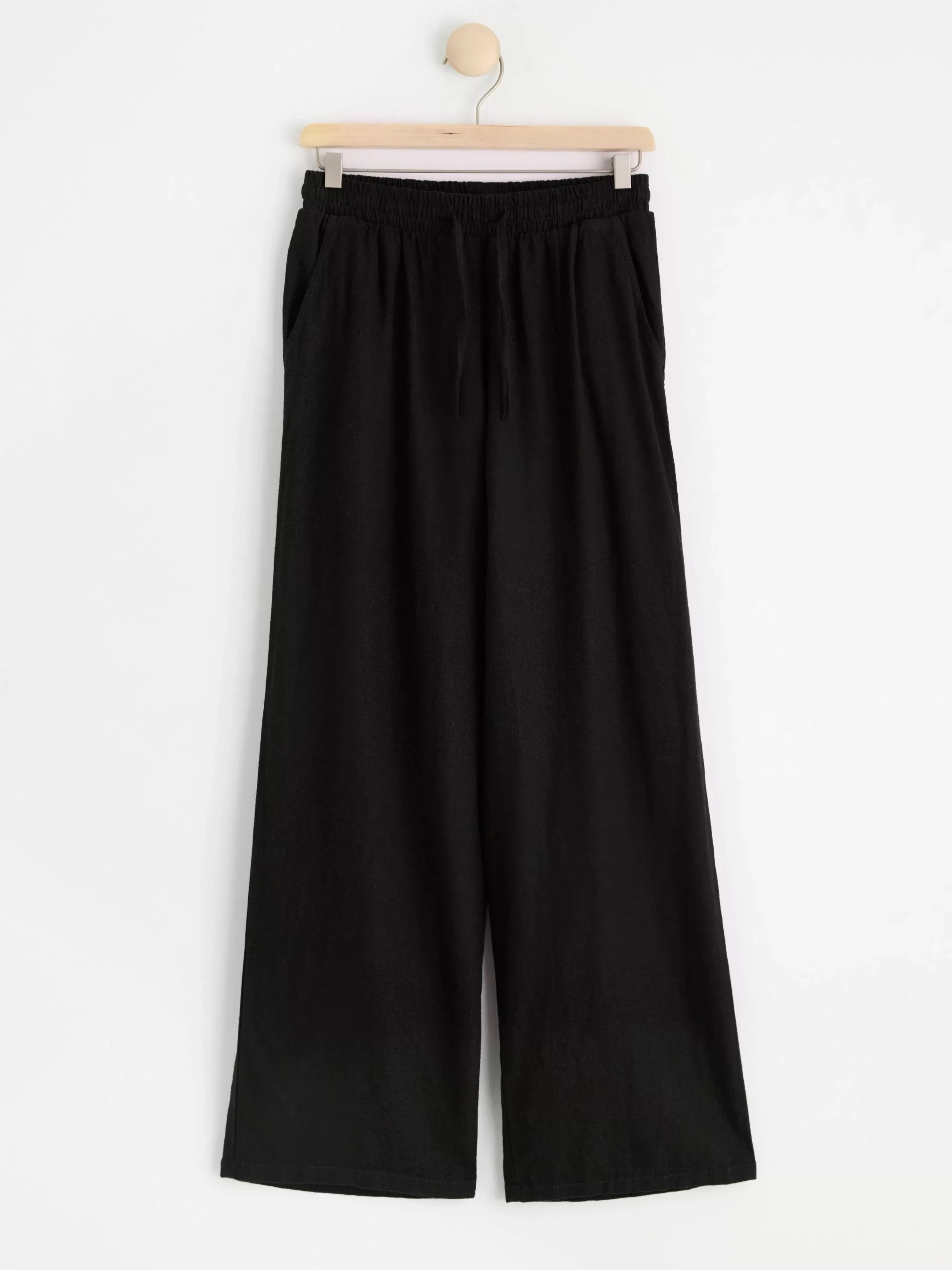 Byxor & Leggings>Lindex Byxa I Linneblandning Black