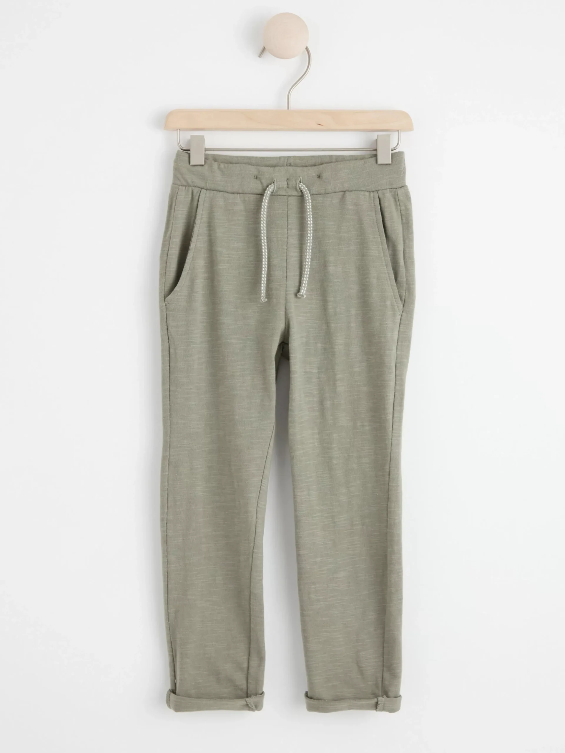 Byxor & Leggings>Lindex Byxa I Slubtrika Light Dusty Khaki