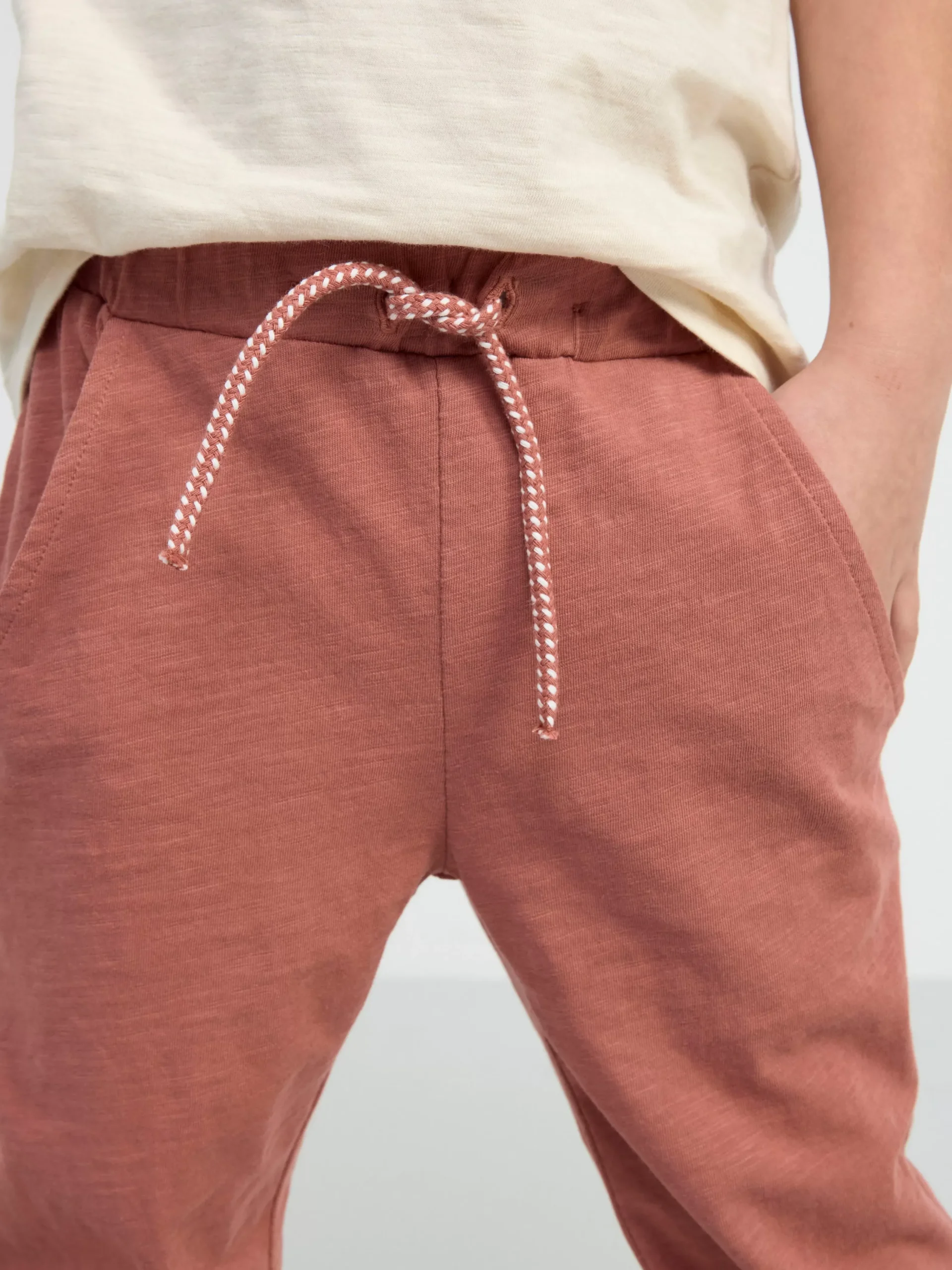 Byxor & Leggings>Lindex Byxa I Slubtrika Dark Dusty Pink
