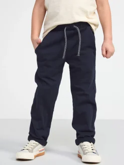 Byxor & Leggings>Lindex Byxa I Slubtrika Dark Navy