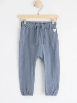 Byxor & Leggings>Lindex Byxa I Slubtrika Dark Dusty Blue