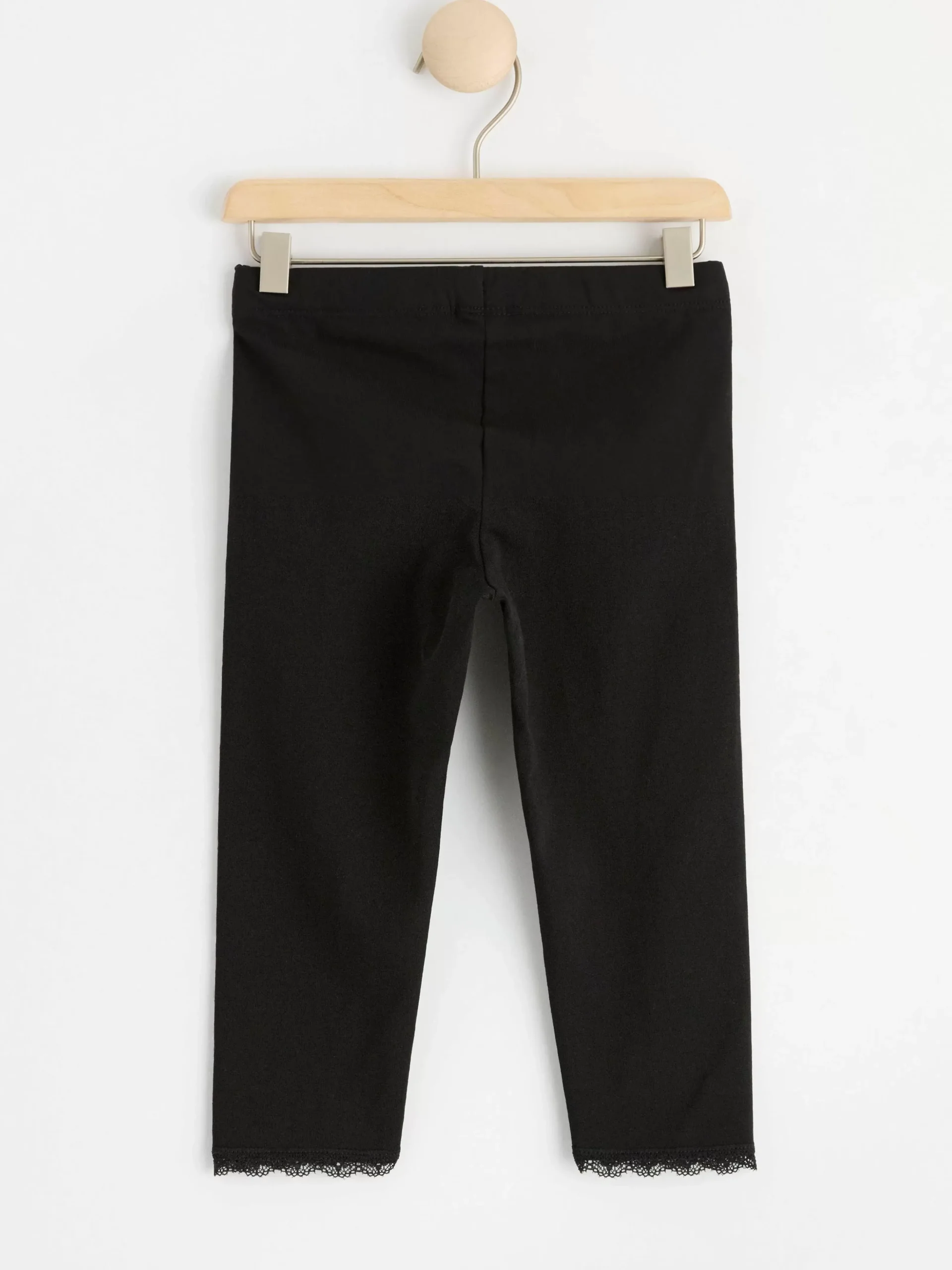 Byxor & Leggings>Lindex Caprileggings Med Spetskant Off Black