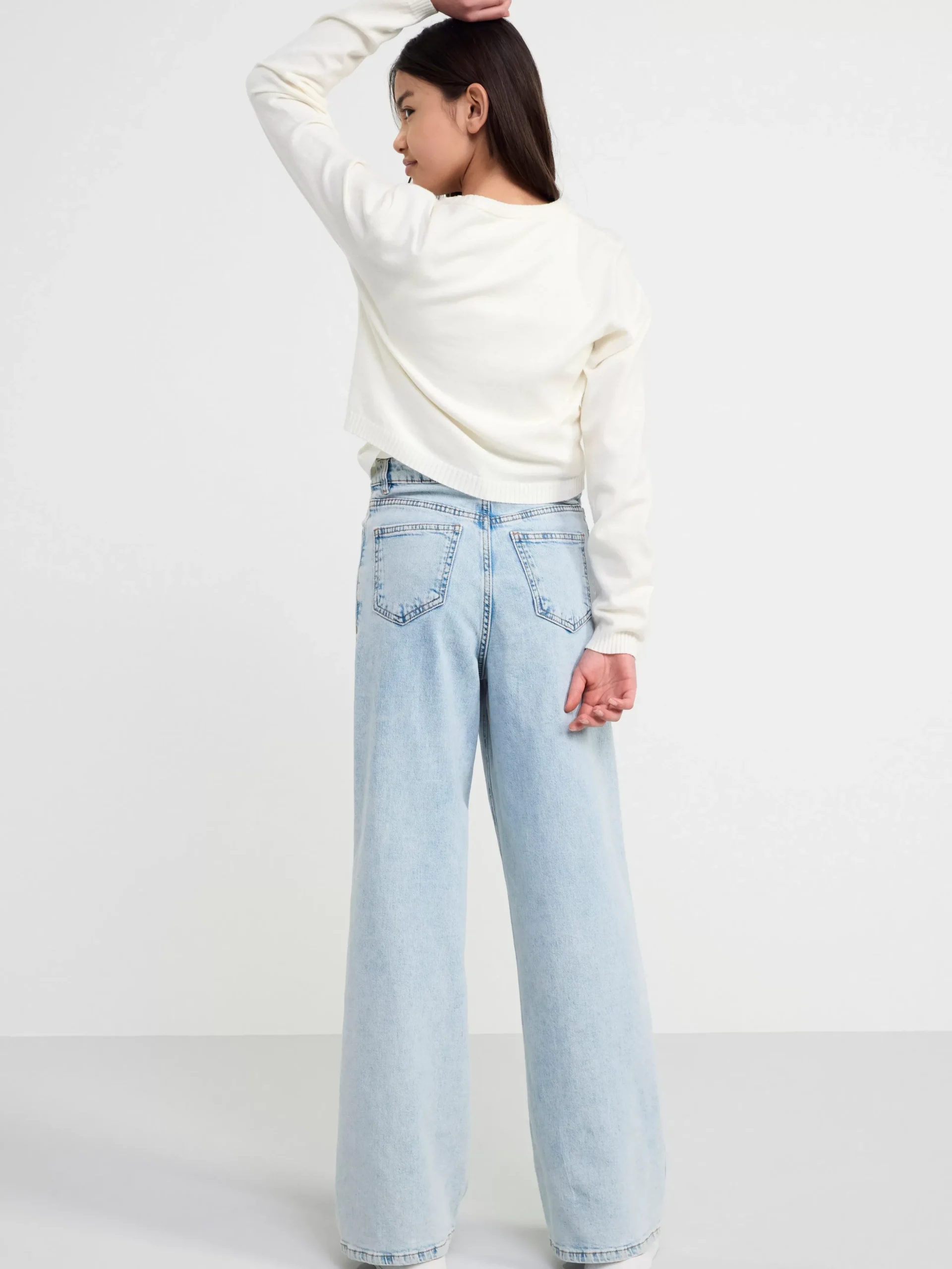 Tröjor & Cardigans>Lindex Cardigan Med Broderade Blommor Off White