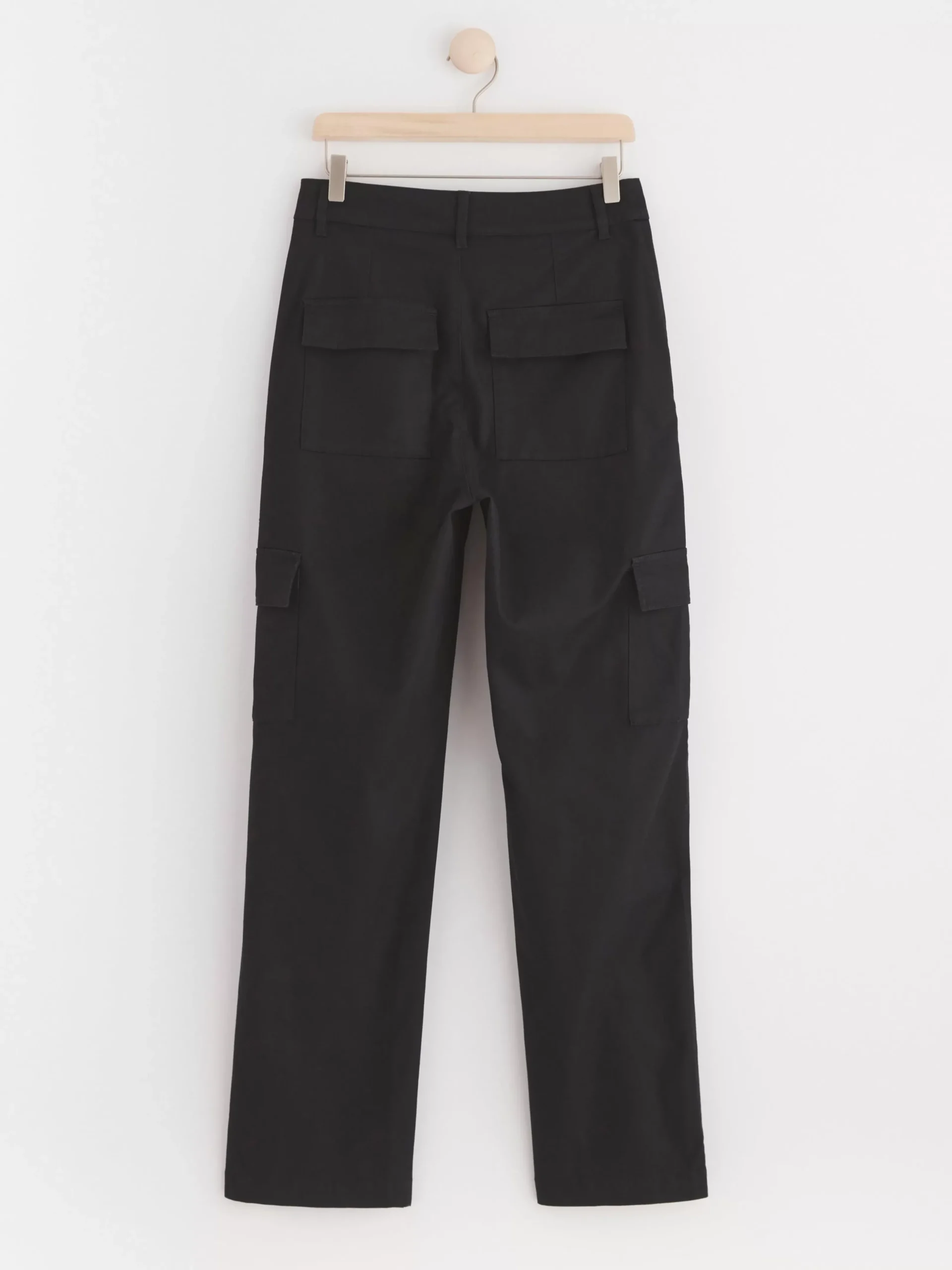 Byxor>Lindex Cargobyxa Med Hog Midja Black