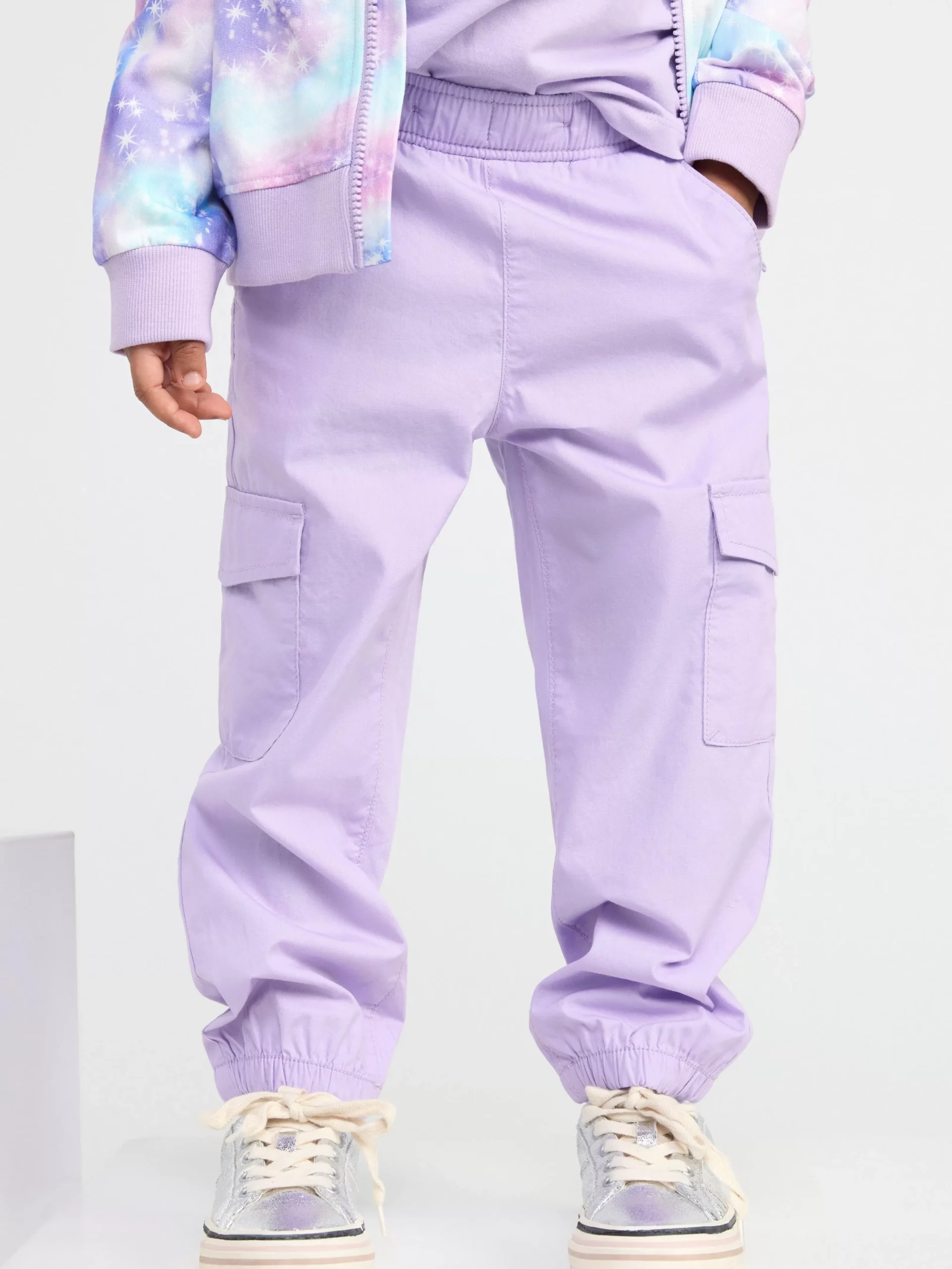 Byxor & Leggings>Lindex Cargobyxa Med Normalhog Midja Och Rakt Ben Light Lilac