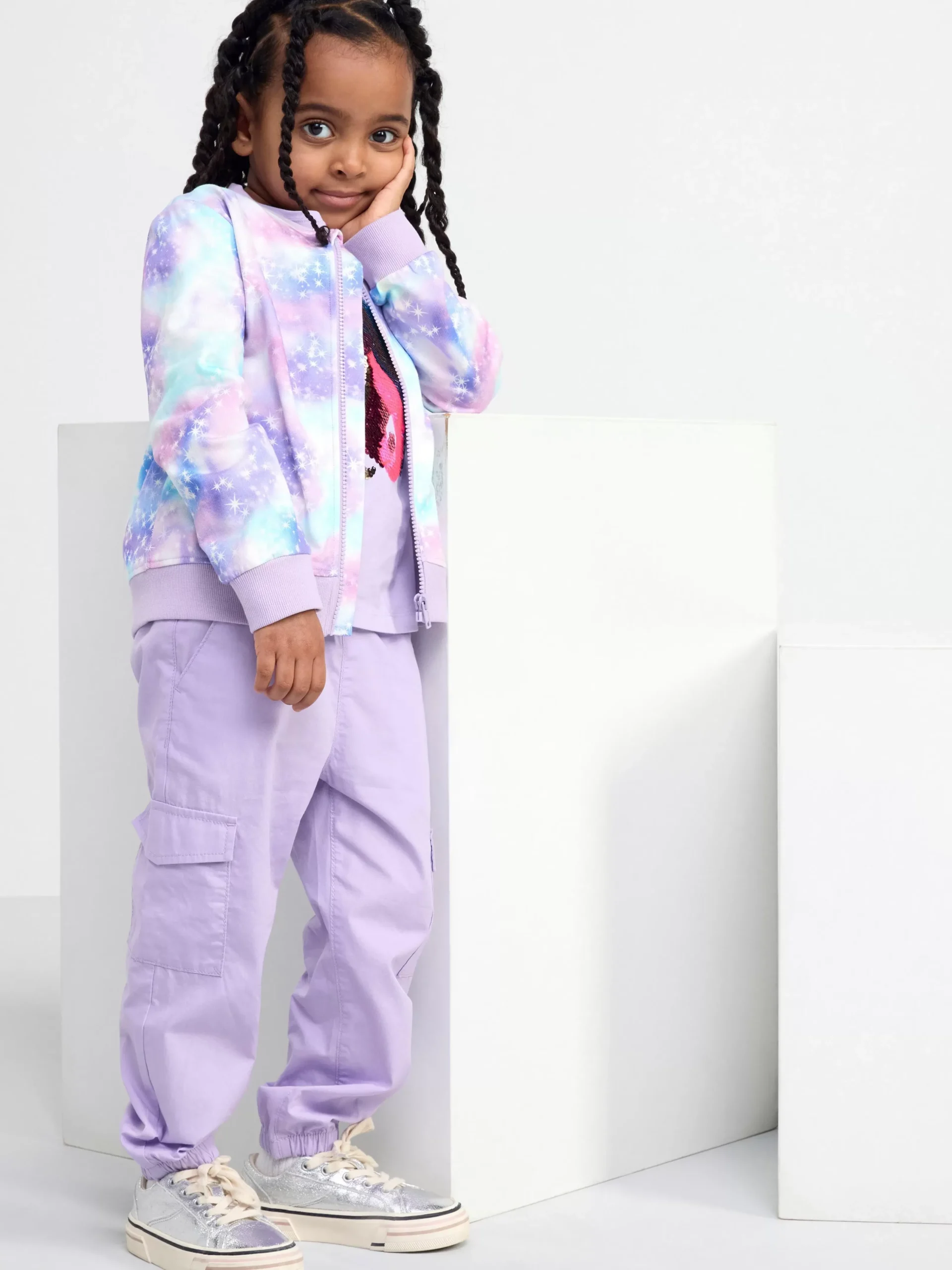 Byxor & Leggings>Lindex Cargobyxa Med Normalhog Midja Och Rakt Ben Light Lilac