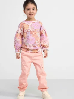 Byxor & Leggings>Lindex Cargobyxa Med Normalhog Midja Och Rakt Ben Light Pink