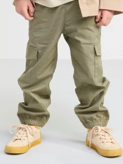 Byxor & Leggings>Lindex Cargobyxa Med Normalhog Midja Och Rakt Ben Light Dusty Khaki