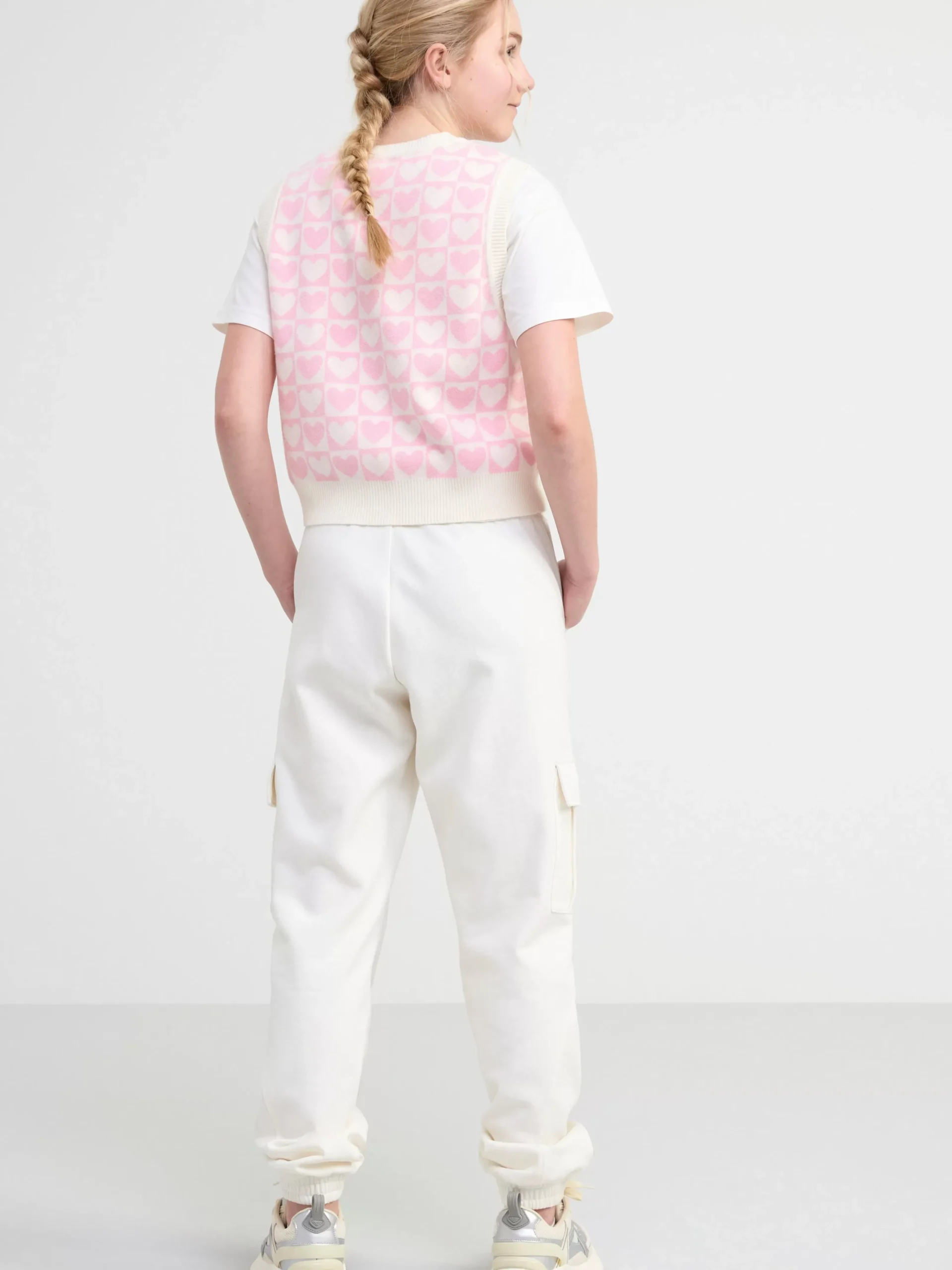Byxor & Leggings>Lindex Cargo-Mjukisbyxa Med Borstad Insida Off White
