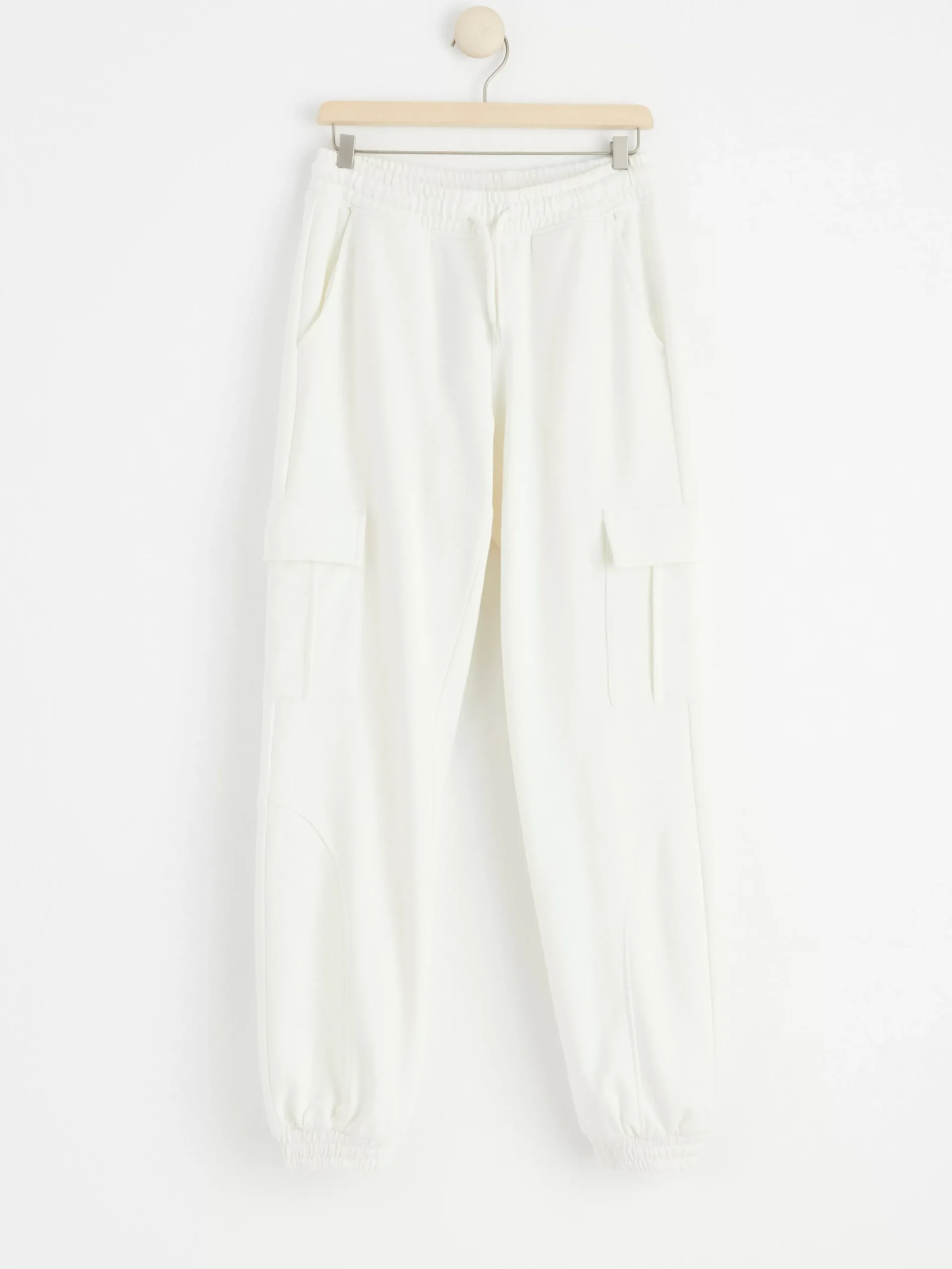 Byxor & Leggings>Lindex Cargo-Mjukisbyxa Med Borstad Insida Off White
