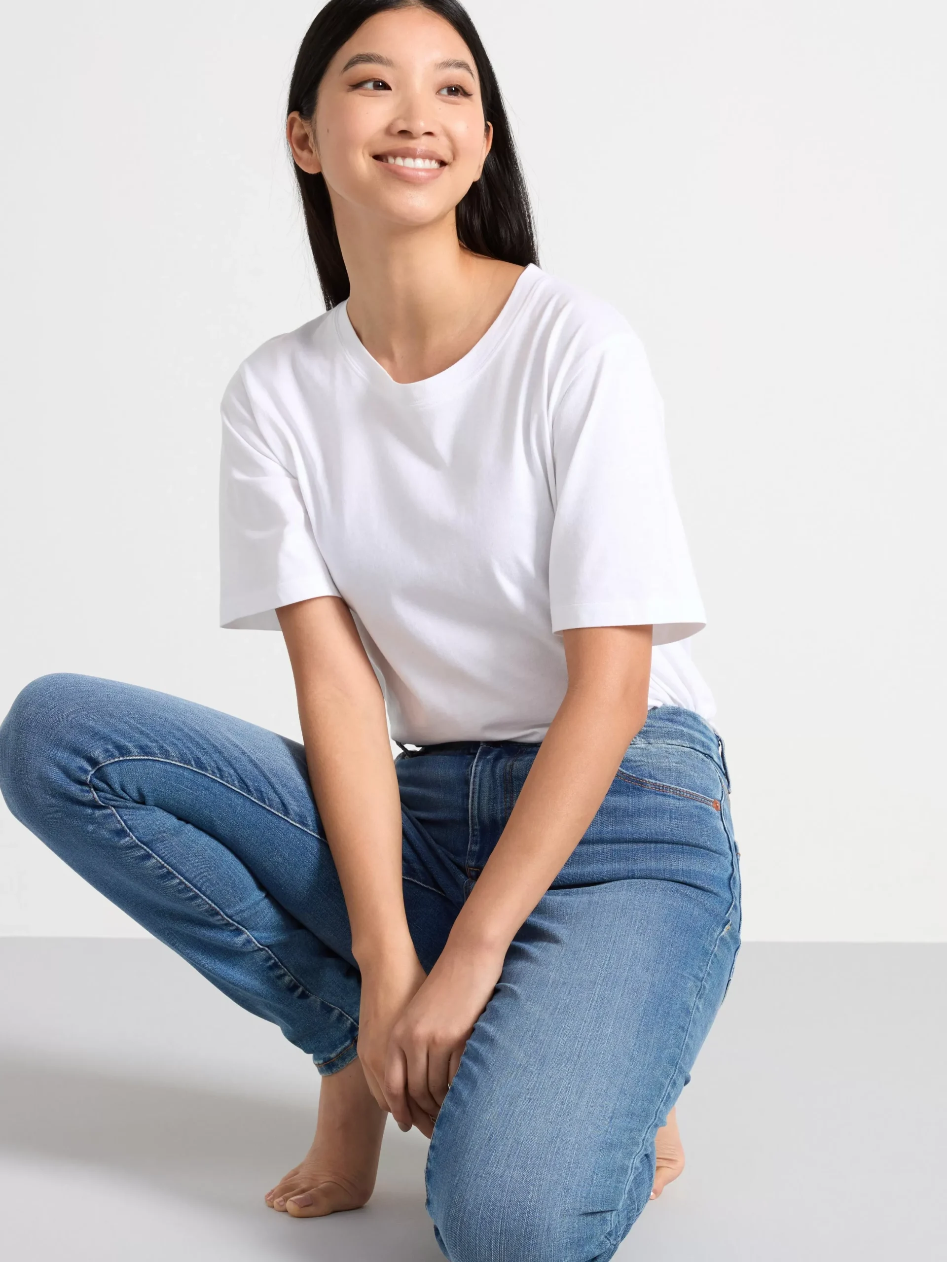 Jeans>Lindex Clara Curve Superstretchiga Jeans Med Hog Midja Denim