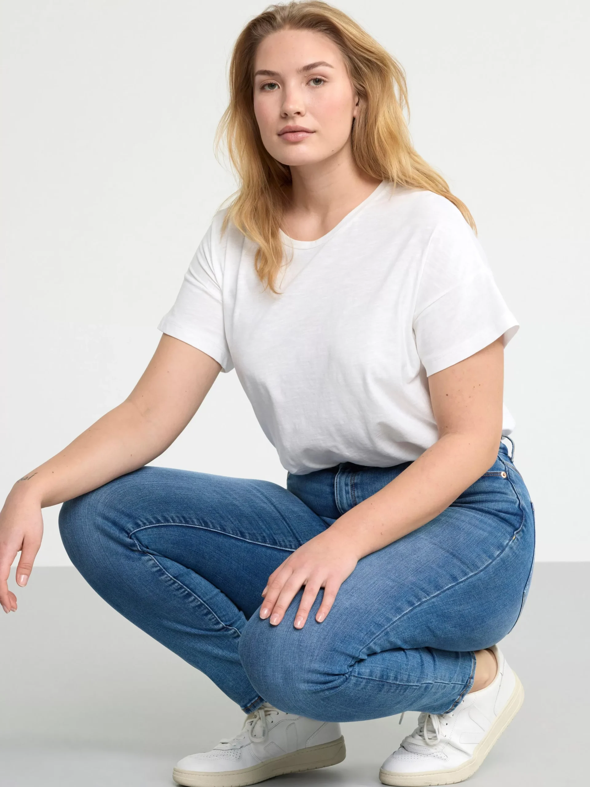 Jeans>Lindex Clara Curve Superstretchiga Jeans Med Hog Midja Denim