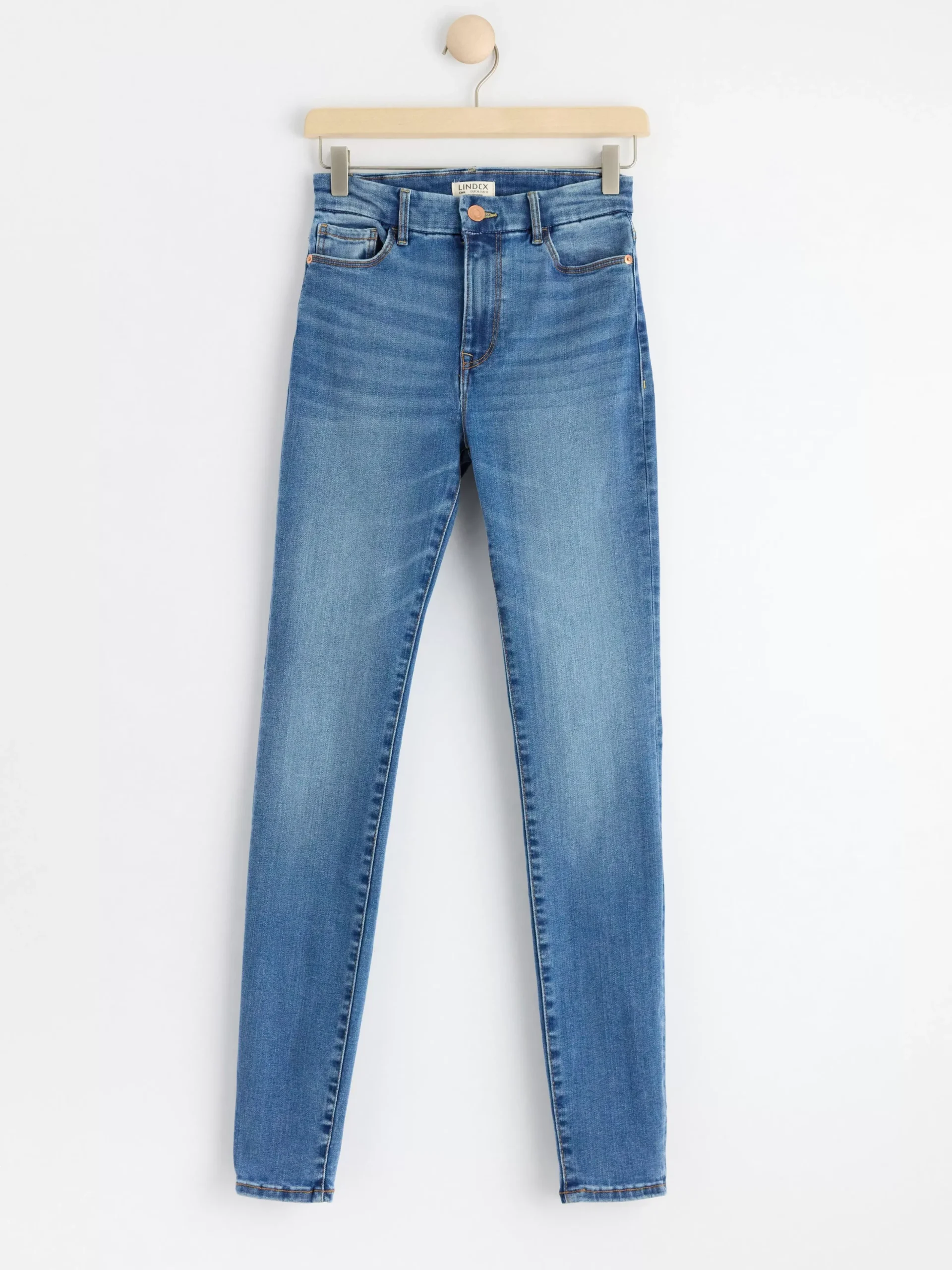 Jeans>Lindex Clara Curve Superstretchiga Jeans Med Hog Midja Denim