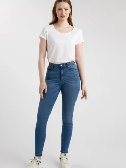 Jeans>Lindex Clara Curve Superstretch-Jeans Med High Waist Denim