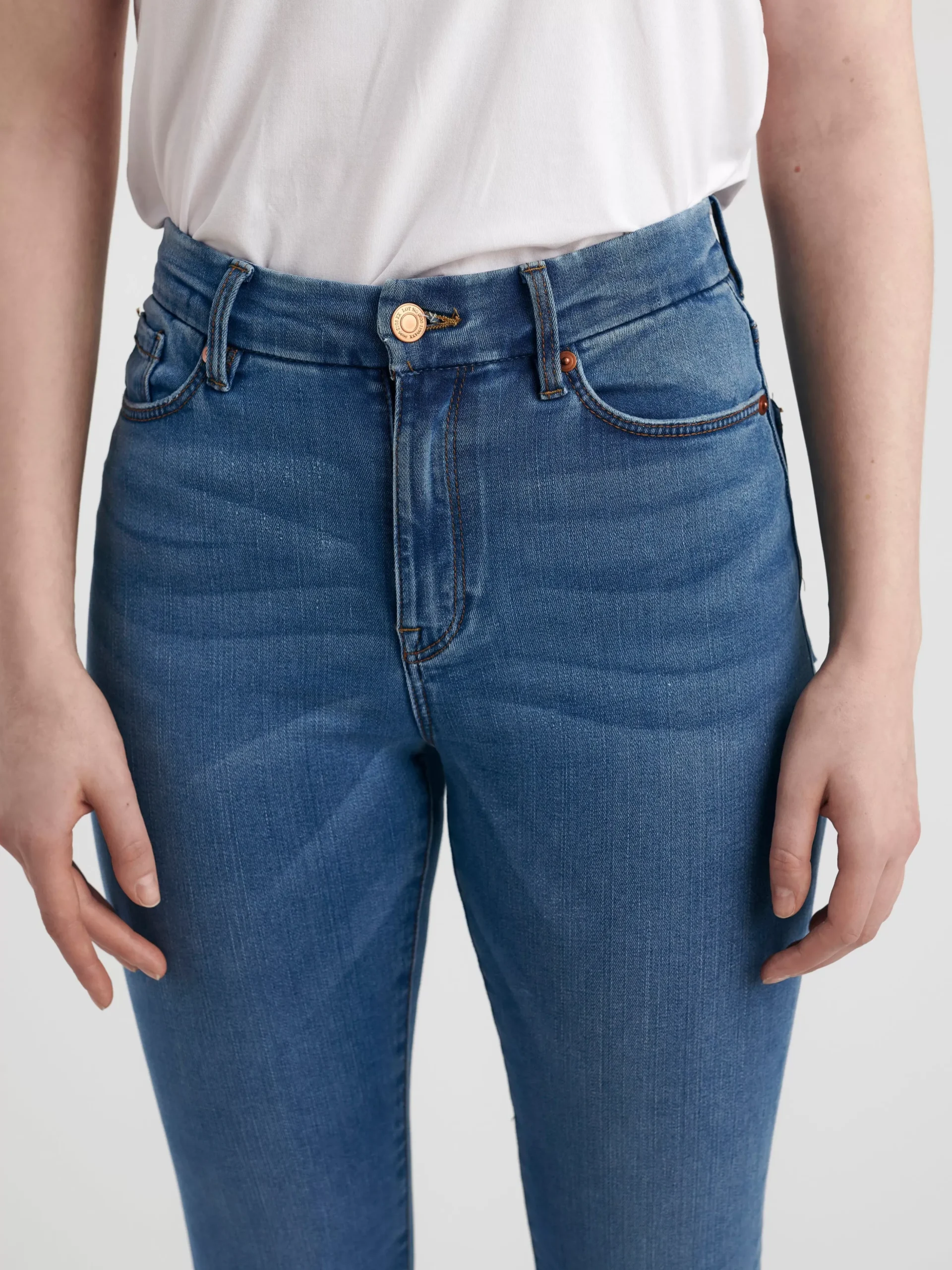 Jeans>Lindex Clara Curve Superstretch-Jeans Med High Waist Denim