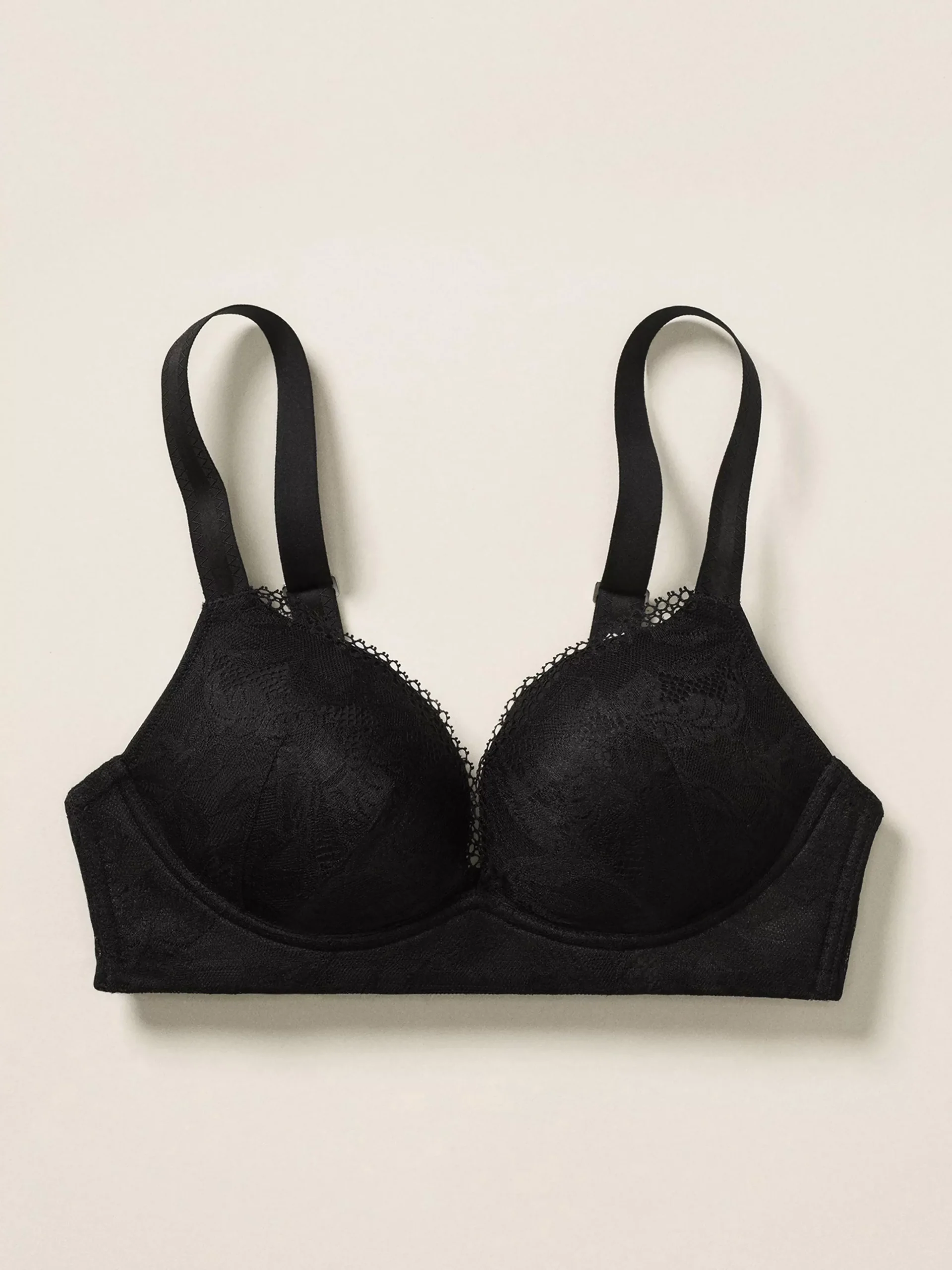 Bh>Lindex Closely - The Lace Wirefree Bra Black